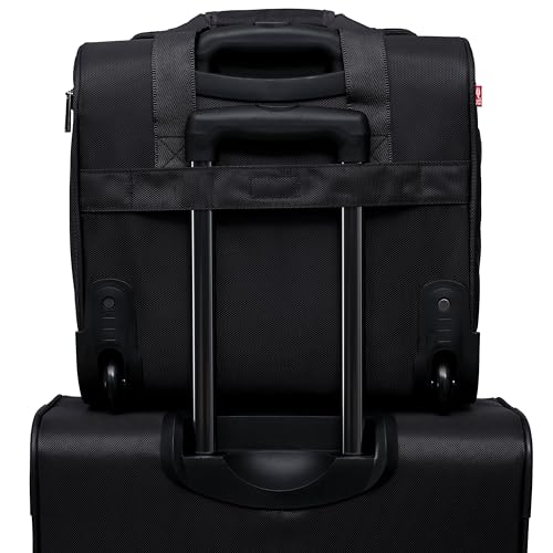 TPRC 15” Underseat Carry-On Luggage Airline Approved Personal Item with USB Charging Port, Black - color: Black