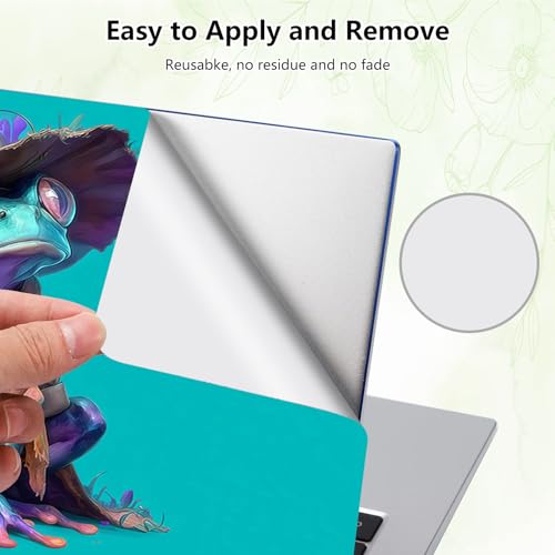 Laptop Skin Sticker Decal, Universal Reusable Vinyl Laptop Cover for 12" 13" 13.3" 14" 15" 15.4" 15.6" Notebook PC, Waterproof Scratch-Resistant with 2 Wrist Pads, Easy to Apply & Remove,Art Frog - color: Art Frog