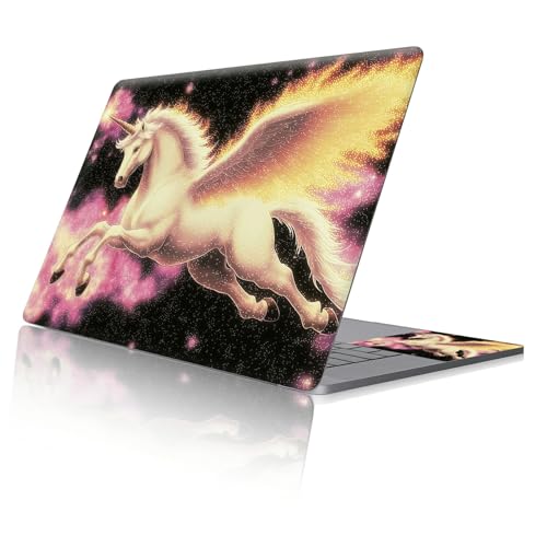 Reusable Universal Laptop Skin Sticker, Cut to Fit for 11.6–15.6 Inch Laptops, Waterproof Protective Film, No-Residue - Pink Winged Unicorn - color: Pink Winged Unicorn