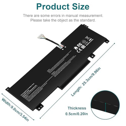 TREE.NB BTY-M492 Laptop Battery Replacement for MSI WF66 WF76 11UI 11UJ Katana GF66 11UD 12UG 12UX GF76 11UE 12UD Crosshair 15 17 A11UCK A11UDK A11UEK Sword 15 A11U A11UD Pulse - size: 9.96x3.54x0.2inch BTY-M492