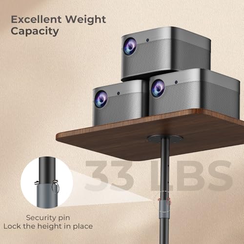 Portable Laptop Floor Stand, Bedside/Sofa Table with Height Adjustable 18''~48'', Sleek Wooden Lectern Standing Desk Mobile Podium for Home, Office, School, Black - color: Black