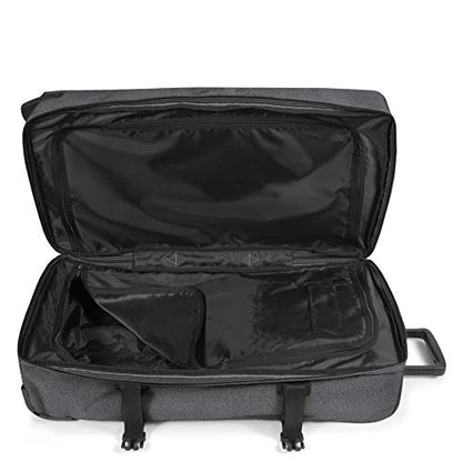 Eastpak Tranverz L – 121L Large Wheeled Luggage with Dual Compartments, TSA Lock, Compression Straps & Smooth-Wheeling System, Black Denim - color: Black Denim, size: 121 Liter Checked Bag