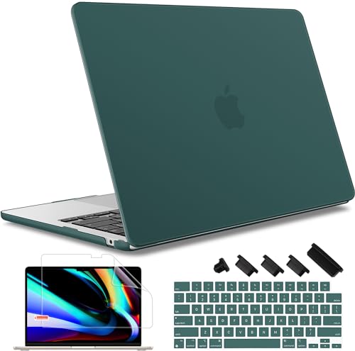 May Chen Case for MacBook Air 13/13.6-inch (M5/M4/M3/M2, 2022-2026 Models A3449 A3240 A3113 A2681), Lightweight | Closes Seamlessly | Ideal for Work Hard Shell Case, Dark Cyan - color: Dark Cyan
