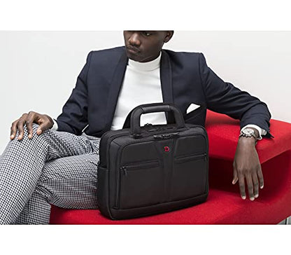 Wenger 606464 BC PRO 14"/16" Expandable Laptop Brief, SmartGuard Laptop Protection with a QuickAccess Tablet Pocket in Black (11 litres), Black, BC Pro - Slimline - size: 14 Inch/16 Inch Messenger Bag, style: Bc Pro - Slimline