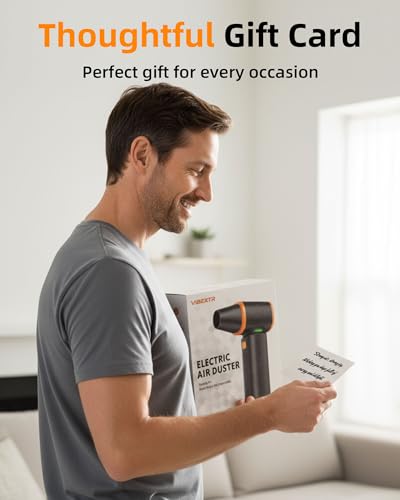 Compressed Air Duster, 180000RPM High-Velocity Electric Air Duster with Stepless Speed Control, Rechargeable Portable Cordless Air Blower for Home, Car, Computer, and Keyboard Cleaning