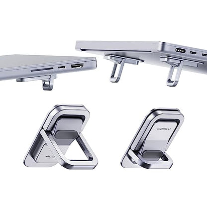 Hagibis Adjustable Laptop Stand for Desk - Portable Laptop Riser, Ergonomic Aluminum Cooling Pad for MacBook Pro Air, Tablet (Silver) - color: Silver