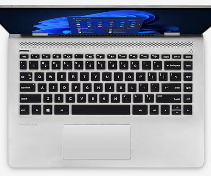 Keyboard Cover for HP Pavilion x360 14" /HP 14 Laptop 14-dq 14-fq 14-bf 14-cm/cf 14-df/dk/ds 14m-ba/cd 14m-dh 14-dq0040nr 14-dq0052dx/dq5009nr/dq0760dx/dq0762dx 14-fq1025nr/fq0033dx(Not Fit 14m-dw/dy) - color: Black