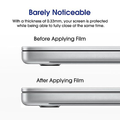 amFilm Screen Protector for MacBook Air 15'' M4/M3/M2 Chip Tempered Glass | Scratch Protection, Easy to Instllation & Bubble Free, HD Clear, Ultra Thin (Regular 15 inch) - size: Regular 15.3 inch