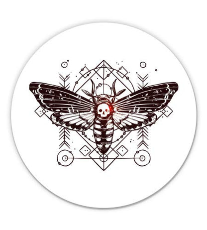 Magic Occult Death's Head Moth - 12" Vinyl Sticker Waterproof Decal - size: 12"