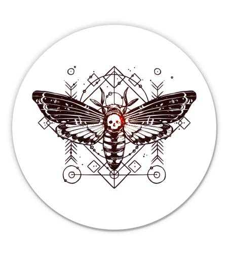 Magic Occult Death's Head Moth - 12" Vinyl Sticker Waterproof Decal - size: 12"