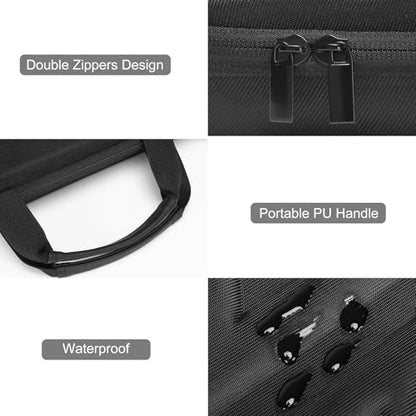 MOSISO Hard Laptop Case 15-15.6 inch, Shockproof Laptop Sleeve with Handle | Compatible with MacBook 16, HP Acer Dell Lenovo ASUS, Waterproof EVA Carrying Case Computer Bag with Pocket&Belt, Black - color: Black, size: 16 inch