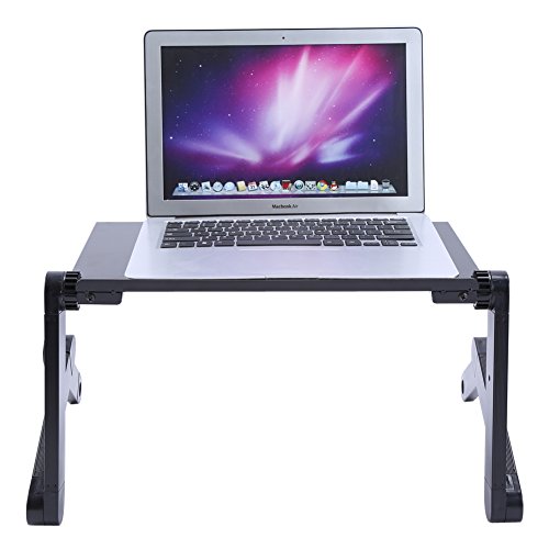 Adjustable Vented Laptop Stand Portable Ergonomic Computer Desk for Sofa Bed Office Home Use - Compact Design for Multifunctional Use