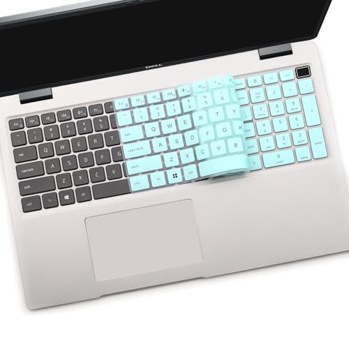 2 PCS Keyboard Cover Skin for 15.6 Inch Dell Latitude 3540 5520 5521 5540 5550, 15.6'' Dell Precision 3560 3561 3570 3571 3580 3581 3590 3591 Laptop Protective Keyboard Cover-HotBlue+Clear - color: HotBlue+Clear