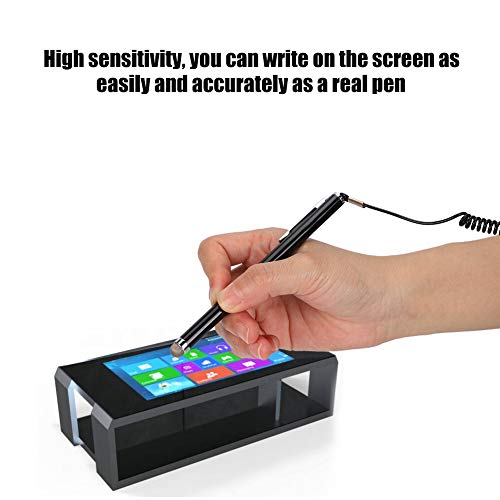Pen for Touch Screens, Tablet Touch Pen with Chain Capacitive Touch Screen Pen Black High Sensitivity for Mobile Phone Tablet Laptop