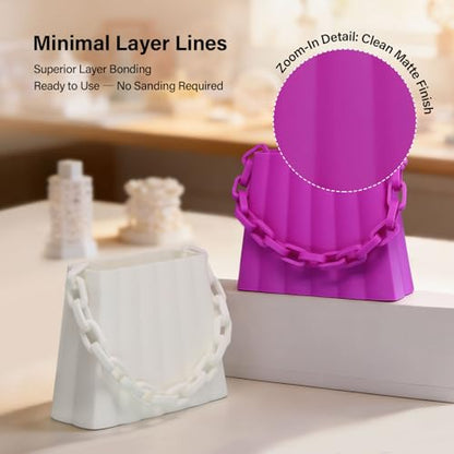 Matte TPU Filament 1.75mm, 1kg - Shore 95A Flexible & Durable TPU, Matte Purple, Low-Gloss Matte Finish, Minimal Layer Lines, for Phone Cases, Wearables & Functional Parts - color: Matte Purple Tpu