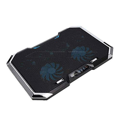 Laptop Cooling Pad 6 Fans Up to 18 Inch Heavy Notebook Cooler, 6 LED Lights, 2 USB Ports,Multi-Angle Adjustment Base Computer Heatsink