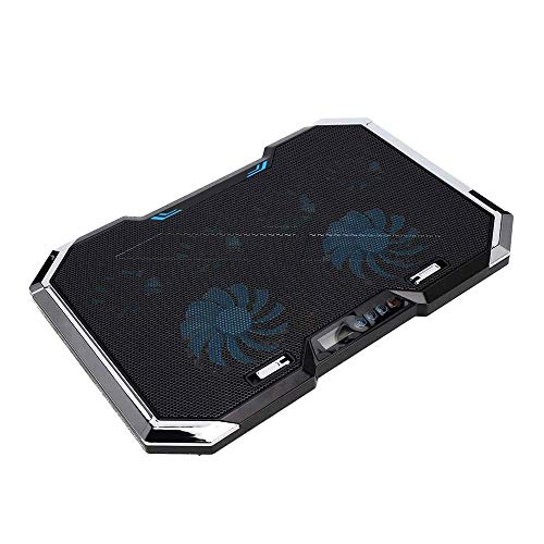 Laptop Cooling Pad 6 Fans Up to 18 Inch Heavy Notebook Cooler, 6 LED Lights, 2 USB Ports,Multi-Angle Adjustment Base Computer Heatsink