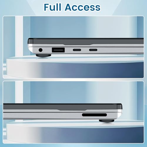 Clear Case for 13.8" Microsoft Surface Laptop 7 2024 Release (Model: 2036), PC Hard Shell Cover with Shockproof Protective Slim Snap Easily Install,Crystal Black - color: Crystal Black, size: 13.8 Inch