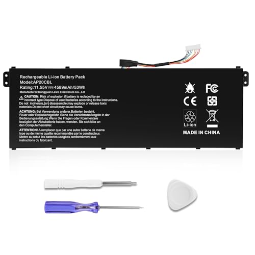 TREE.NB AP20CBL Laptop Battery Replacement for Acer Aspire 5 A515-45 A515-46 A515-45G Aspire 7 A715-43G Swift 3 SF314-43 SF314-511 Vero AV15-51 TravelMate Spin B3 B311RNA-32 - size: 10.24x3.31x0.2inch AP20CBL