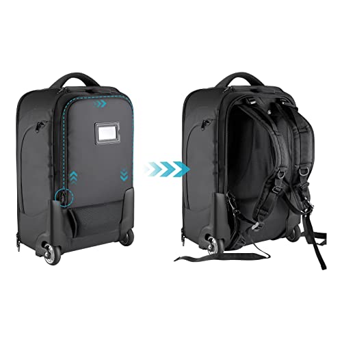 Neewer Convertible Rolling Camera Backpack for SLR/DSLR Cameras and Accessories (NW3300) –Black - style: Nw3300-g