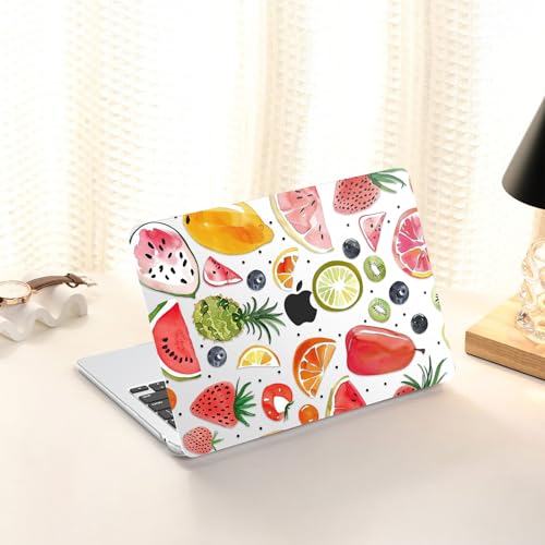 AKIT for MacBook Air 13 inch Case M5 M4 M3 M2 2026-2022, Fruits | A3449 A3240 A3113 A2681,Unique Style Pattern Hard Shell Laptop Case+Screen Protector+Keyboard Cover for MacBook Air 13.6 inch - color: Fruits