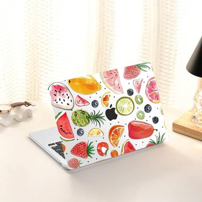 AKIT for MacBook Air 13 inch Case M5 M4 M3 M2 2026-2022, Fruits | A3449 A3240 A3113 A2681,Unique Style Pattern Hard Shell Laptop Case+Screen Protector+Keyboard Cover for MacBook Air 13.6 inch - color: Fruits