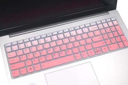 Silicone Keyboard Skin Cover Compatible with Lenovo V15 G5 G4 G3 G2, IdeaPad 1 1i 15.6 15IJL7 15ADA07 15IAU7 15ALC7, IdeaPad 3i 15ITL6 2023, IdeaPad Slim 5 16, IdeaPad Flex 5 5i 16" (Ombre Pink) - color: Ombre PInk