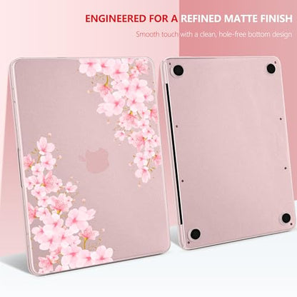 for MacBook Neo 13 inch Case 2026 (Model A3404), Artistic Cherry Pattern Ultra Slim Frosted Matte Hard Shell, Anti-Scratch & Fingerprint Resistant Cover - Cherry Blossom - color: Cherry Blossom