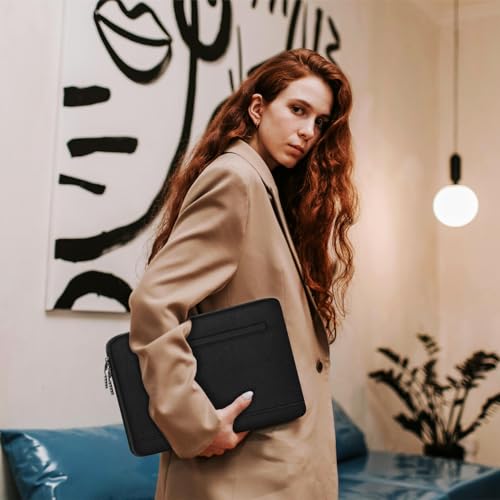 Laptop Sleeve 14 inch, Shockproof Protective Computer Case with Front Pocket, Water Resistant Durable Traveling Laptop Carrying Bag Compatible for MacBook Air/Pro, HP, Dell, Lenovo, Acer, Black - size: 14 Inch