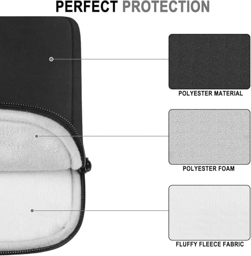 Laptop Sleeve 15.4 Inch, Shockproof Protective Computer Cover with Handle | Laptop Case, Shockproof Protective Carrying Laptop Bag Compatible for 14 Inch MacBook Air/Pro, HP, Dell, Asus, Lenovo, Black - color: Black, size: 15 Inch