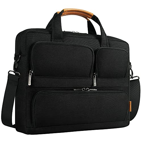 DOMISO 15-15.6 Inch Laptop Sleeve Waterproof Laptop Case Business Briefcase Portable Computer Bag with Shoulderstrap for Lenovo ThinkPad/Asus/HP ProBook/Acer/Dell Precision,Black - size: 15 - 15.6 Inch