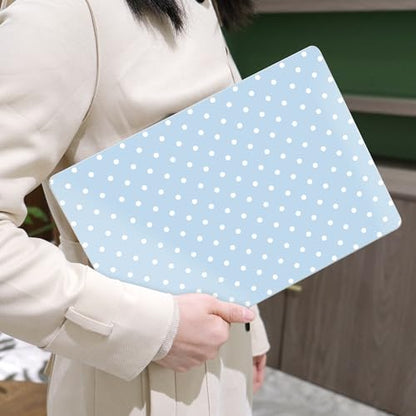 MEEgoodo for M5/M4/M3/M2 MacBook Air 15 inch Case 2026 2025 2024 2023, Case Fit Model (A3448/A3241/A3114/A2941) for MacBook Air 15.3 inch, Blue & White Polka Dots - color: Blue & White Polka Dots