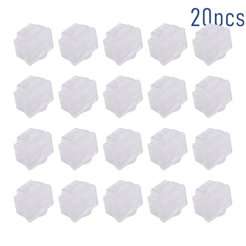 20 PCS RJ11 Port Anti-dust Plugs, Silicone Covers Caps Stoppers, Port Protector for End Computer Digital Socket Printer, 0.37 x 0.3 (LxW) - size: RJ11/Transparent/20 PCS