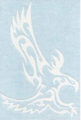 - Attacking Tribal Eagle - Bird Hawk Falcon Bald Peregrine - Cars Trucks Moped Helmet Hard Hat Auto Automotive Craft Laptop Vinyl Decal Store Window Wall Sticker 01527