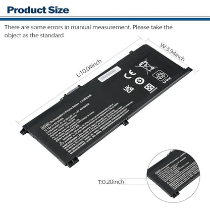 Amanda SA04XL Battery for HP Envy X360 15-DR 15-DR0010TX Series Notebook HSTNN-OB1F HSTNN-OB1G HSTNN-UB7U L43248-541 L43248-AC1 L43248-AC2 L43267-005 SAO4XL 15.12V 55.67Wh - size: 11.85*5.67*1.26 inch SA04XL