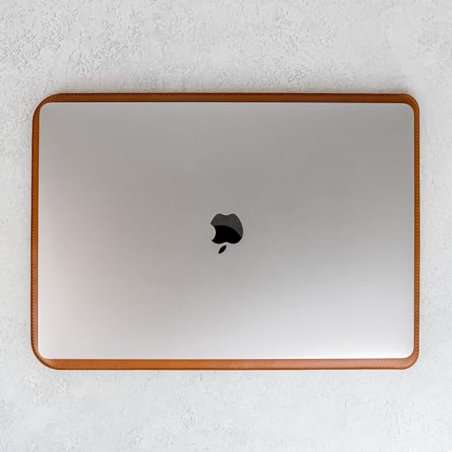 Casemade Real Leather Laptop Sleeve for MacBook Pro & Air Fits 13, 14, 15 & 16 Inch - Genuine Full Grain Leather with Soft Wool Lining (14-inch Pro M1/M2/M3/M4/M5) - color: Tan, size: 14" Pro M1-M5