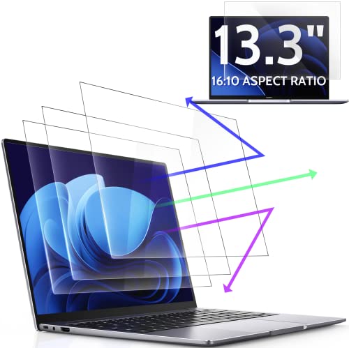 Peslv 3 Pcs Anti Blue Light Screen Protector for Laptop 13.4"/13.3" 16:10, 13In Computer Monitor Glare Filter UV Blocker Shield Cover Eye Protection Film - size: Laptop 13.3"&13.4" 16:10 Aspect