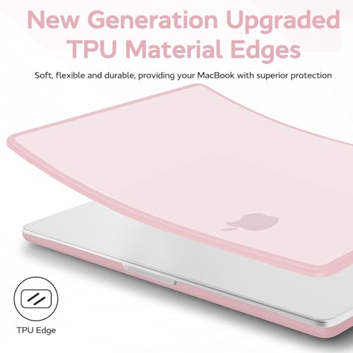 B BELK Compatible with MacBook Air 13 inch Case 2026 2025-2022 M5 M4 M3 M2 | Model A3449 A3240 A3113 A2681, Anti-Cracking Soft TPU Bumper for MacBook Air 13.6 inch Case with Keyboard Cover, Baby Pink - color: Baby Pink