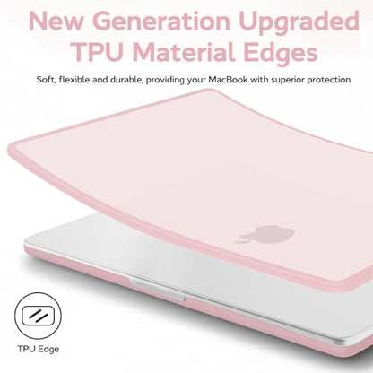 B BELK Compatible with MacBook Air 13 inch Case 2026 2025-2022 M5 M4 M3 M2 | Model A3449 A3240 A3113 A2681, Anti-Cracking Soft TPU Bumper for MacBook Air 13.6 inch Case with Keyboard Cover, Baby Pink - color: Baby Pink