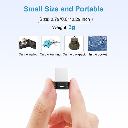 RAOYI 16GB USB Flash Drive, USB 2.0 Mini Fit Memory Stick Ultra Slim Thumb Drive Jump Drive Zip Drive Pen Drive with Lanyard-Black - color: black 1 pack, size: 16GB-2.0