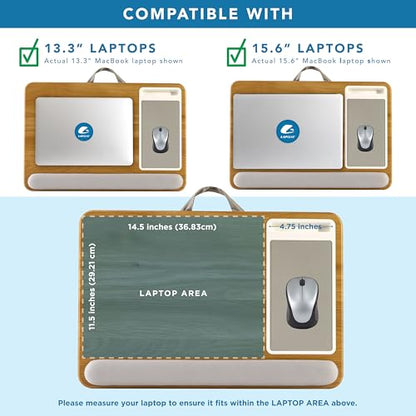 LAPGEAR Home Office Pro Lap Desk – Oak Woodgrain, Fits 15.6” Laptops - color: Oak Woodgrain, size: Home Office Pro W/Wrist Rest
