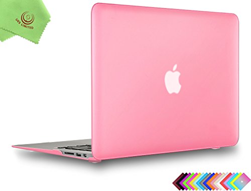 UESWILL Compatible with Smooth Matte Hard Shell Case Cover for MacBook Air 11 inch (Model A1370 / A1465), Pink - color: Pink, size: MacBook Air 11"