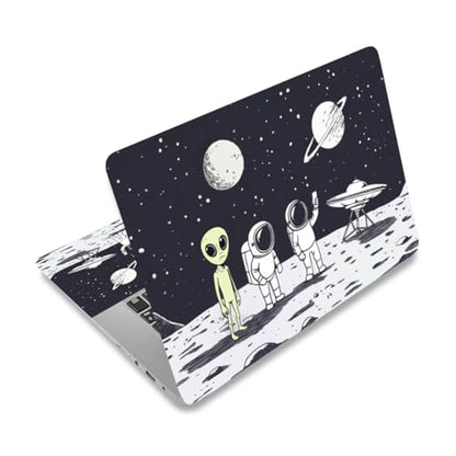 PLIGREAT Astronauts Laptop Skin Stickers Reusable Netbook Skin Sticker Vinyl Decals for PC Notebook Laptops Keyboard Cover Universal 12" 13" 13.3" 14" 15 Inch Laptop Case Protector Film - color: Astronauts