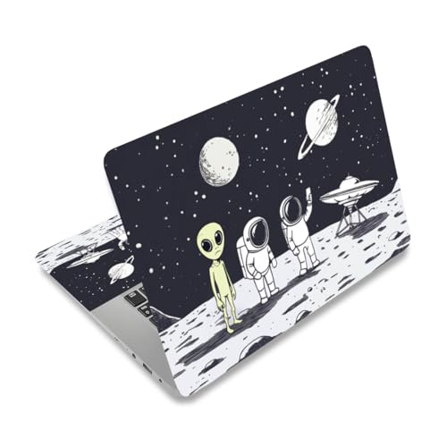 PLIGREAT Astronauts Laptop Skin Stickers Reusable Netbook Skin Sticker Vinyl Decals for PC Notebook Laptops Keyboard Cover Universal 12" 13" 13.3" 14" 15 Inch Laptop Case Protector Film - color: Astronauts