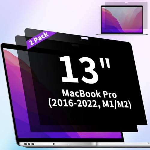 2-Pack Privacy Screen Compatible with MacBook Pro 13 Inch Screen Protector (2016, 2017, 2018, 2019, 2020, 2021, 2022, M1, M2), Laptop Privacy Screen Matte Anti Blue Light Glare Filter - size: MacBook Pro 13 Inch (2016-2022, M1/M2)