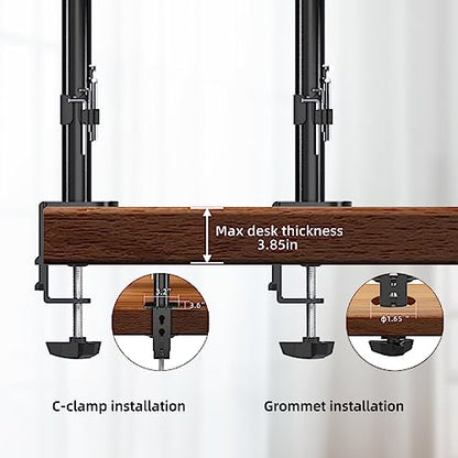 PHOLITEN Monitor Mount for Most 13-32" Computer Screens up to 20lbs,Adjustable Single Desk Monitor Stand with Tilt Swivel Rotation, VESA 75x75mm/100x100mm | Adjustable Single Desk Stand, Tilt Swivel Rotation, VESA 75x75/100x100mm - size: 15.75in, style: 1
