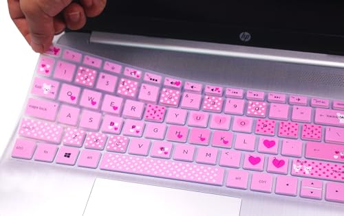 Keyboard Skin Compatible for HP 15.6" 15-dw/dy 15-ef/da/db 15-bs/bw 15t 15z 15t-dy200 15t-dw300/HP Envy x360 2-in-1 15.6''/HP Spectre x360 15t eb0043dx/HP Envy 17 17.3 17t 17M 17-by/bs/bw (Lovely) - color: Lovely