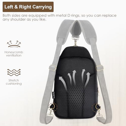 Canvas Messenger Bag Sling Bag Crossbody Shoulder Bag for Men Women Travel Work Satchel Bags - color: Black-b