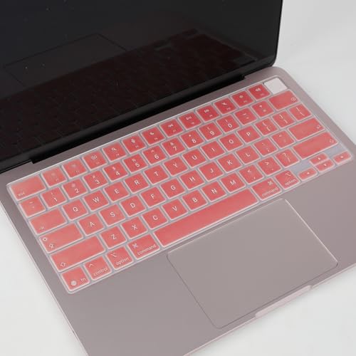Allinside Keyboard Cover for 2026 MacBook Neo 13-inch A3404 (A18 Pro) & MacBook Air 13"/15" and MacBook Pro 14"/16" (M5 Chip), Premium Silicone Keyboard Protector Skin, US ANSI Layout, Rose Gold - color: Rose Gold