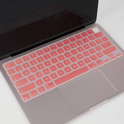 Allinside Keyboard Cover for 2026 MacBook Neo 13-inch A3404 (A18 Pro) & MacBook Air 13"/15" and MacBook Pro 14"/16" (M5 Chip), Premium Silicone Keyboard Protector Skin, US ANSI Layout, Rose Gold - color: Rose Gold